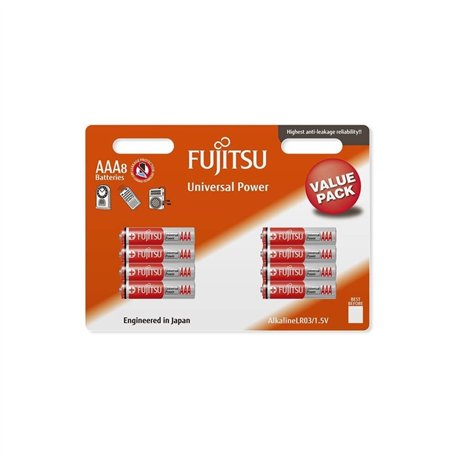 Fujitsu FB98390-Pack de 8 Piles alcalines Universal Power AAA LR03 (FU Taille)