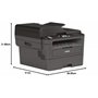 Brother Imprimante Multifonction LAN, WLAN Gris foncé/Noir MFC-L2710DW