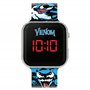Disney Venom VEN4001 Montre LED pour enfant avec bracelet en silicone Noir moderne