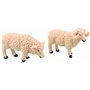Toyland® - Lot de 6 Figurines d'animaux de Moutons et d'agneaux à l'échelle 1:32 - Collection Ferme - Figurines de Collection