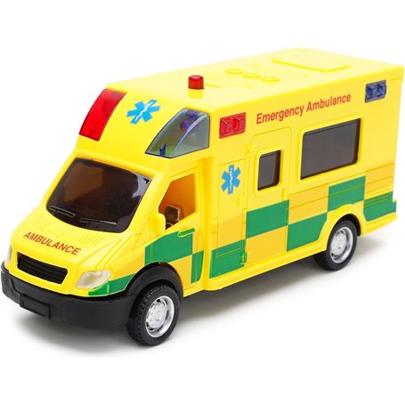 Toyland® Jouet d'ambulance d'urgence avec lumière et son – Échelle 1:40 – Véhicule de jeu – À partir de 3 ans