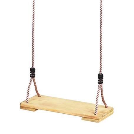 Balançoire en Bois De Pin avec Cordes Réglables en Polypropylène Soyeux