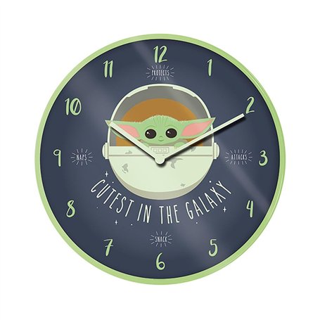 Pyramid International Star Wars (The Mandalorian) Horloge Murale Cutest in The Galaxy