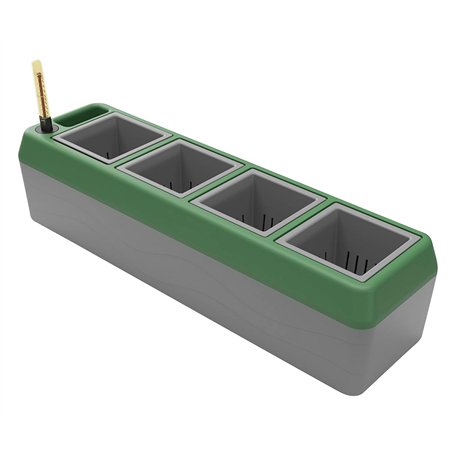 Bio Green Provence - Jardinière Auto-arrosante à 4 Pots à Herbes aromatiques avec indicateur de Niveau d'eau - Jardinière de Reb