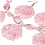 TRIXES Ensemble de Bijoux Coquillage Rose 2PC – Ensemble Collier et Boucles d'Oreilles Coquillage Paillettes – Accessoire de Dég