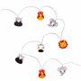 Lights4fun Guirlande Lumineuse Safari en Feutre Déco pour Enfant à 16 LED Blanches Chaudes à Piles pour Intérieur