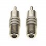 Adaptateur RCA Phono vers Femelle de Type F à Corps en Nickel, Lot de 2 - Adaptateur de Prise Phono vers TV coaxiale de Type F F