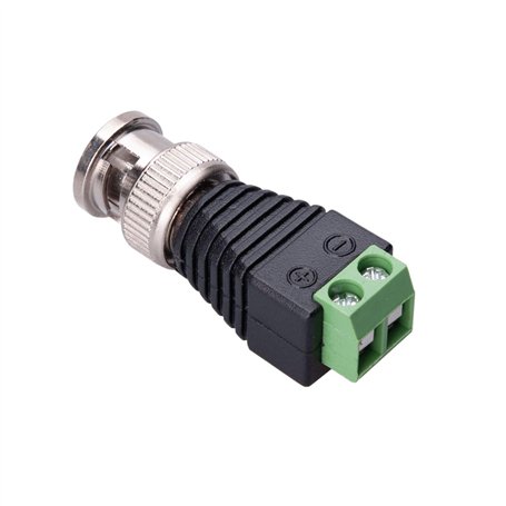 Keple BNC Connecteur Fiche Mâle Vis Bornier Connecteur Adaptateur Video Balun Connecteur Émetteur-Récepteur Compatible avec Camé