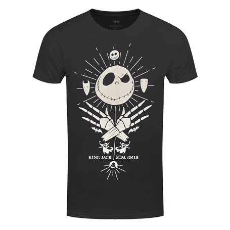 Nightmare Before Christmas The Homme Mystic Jack Acid Wash NBX T-Shirt Noir