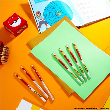 Set De 72 Crayons De Couleur Pokémon Officiels – Boîte De Rangement Pour Enfants, Cadeau Parfait Pour Garçons Et Filles