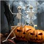 Boolavard Lot de 2 Décorations d'halloween en Forme de Squelette, 40,6 cm, Corps Entier, en Plastique, à Suspendre, avec Articul