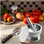 Litinliv Ensemble de mortier et pilon, Mortier en acier inoxydable de qualité alimentaire 304 et set, Broyeur de Pilules avec Co