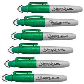 Sharpie Lot de 6 mini marqueurs permanents avec porte-clés pour clés