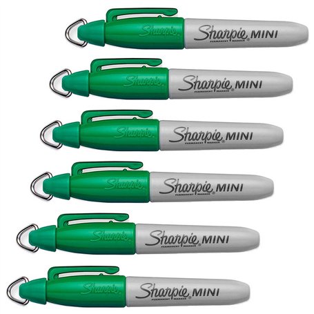 Sharpie Lot de 6 mini marqueurs permanents avec porte-clés pour clés