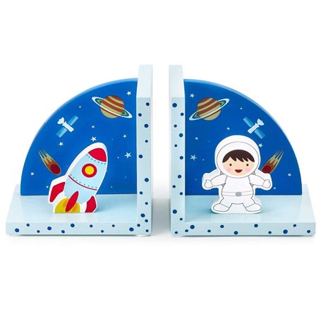 Mousehouse Gifts - Serre-Livres 3D pour Chambre d'enfant - en Bois/thème fusée