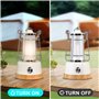 HARPER LIVING Lanterne LED rechargeable de style rétro, 6 W, 370 lumens, 5 000 mAh, à intensité variable, à changement de couleu