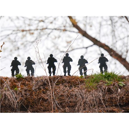 hhhunting Lot de 6 Debout 10cm métal Soldat Cible Chasse galerie