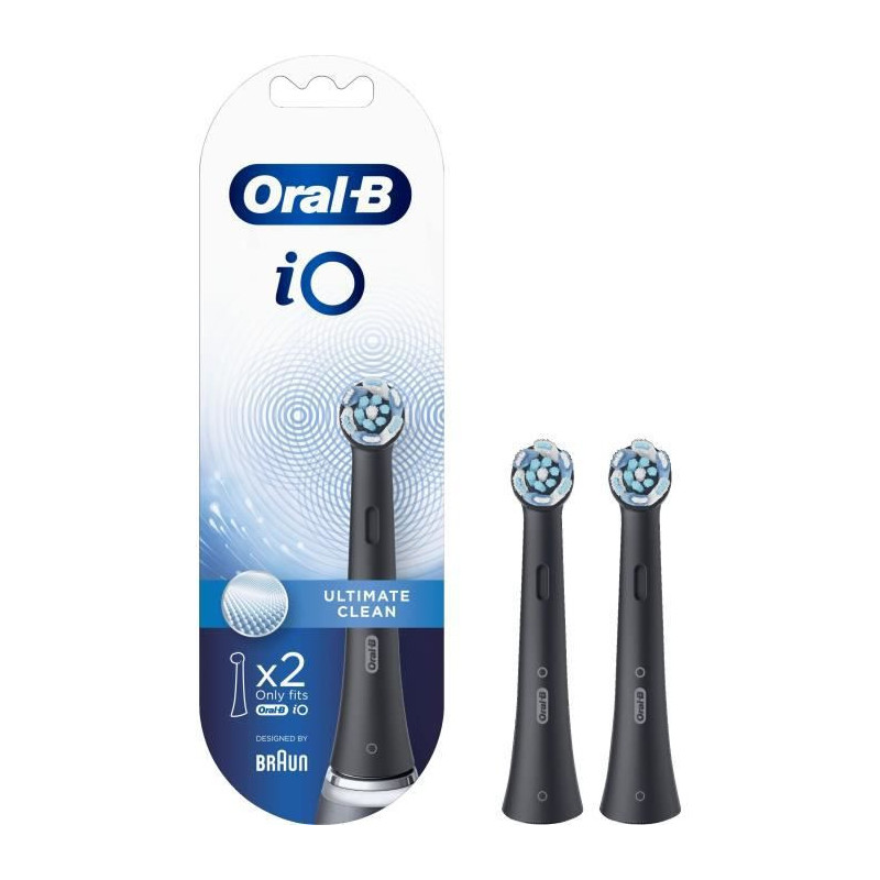 Oral-B iO Ultimate Clean 80335625 tête de brosses 2 pièce(s) Noir