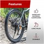 Fincci Pneus Réfléchissant VTT 26 x 1.95 Pouces - Paire Pliable Tire Vélo 50-559 avec 2X Chambre à Air de Valve Schrader 48mm po