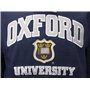 Oxford University OU129 Licensed Unisex Hooded Sweatshirt Navy/Grey L