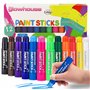 The Glowhouse Lot de 12 bâtons de peinture Tempera de couleurs classiques
