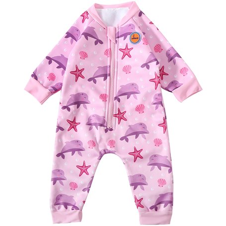 Swimbubs Combinaison de Natation Chaude pour bébé garçon avec Doublure en Polaire UPF50 Protection Solaire UPF 50 (0 à 3 Mois