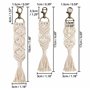 BELLE VOUS Attache Porte Clé Bohème avec Mini Macramé (Lot de 3) - 3 Modèles - Mousqueton Porte Clé Unique Tissé à la Main pour