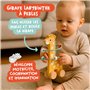 Nene Toys Jouet Bébé 1 an – Jouet Montessori en Bois 4-en-1 avec Blocs Sensoriels, Pluie Musicale, Labyrinthe Girafe & Anneaux à