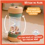 Nene Toys Jouet Bébé 1 an – Jouet Montessori en Bois 4-en-1 avec Blocs Sensoriels, Pluie Musicale, Labyrinthe Girafe & Anneaux à