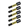 5 x SabreCut SCRH432_5 32 mm H4 Hex Magnétique Impact Tournevis Embouts Set Single End Heavy Duty Compatible avec Dewalt Milwauk
