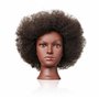 Tête de mannequin afro crépus serrés bouclés type 4 Marron