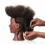 Tête de mannequin afro crépus serrés bouclés type 4 Marron