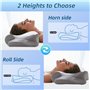 AOTOZE Oreiller Ergonomique Cervical, 2 en 1 Oreiller Papillon à Mémoire de Forme, Coussin pour Les Dormeurs sur Le Côté, Le Dos