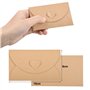 Pinsheng 100 Pièces Enveloppes en Papier Kraft Rétro, Enveloppe Carte Postale Enveloppe Mariage Kraft Enveloppe avec Coeur Mini
