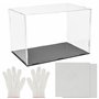 Belle Vous Vitrine Acrylique Rectangulaire Transparente - Grande Boite Vitrine de Protection 30x20x20cm Anti-Poussière pour Obje