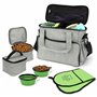 BELLE VOUS Sac de Voyage pour Chien avec Gamelles Pliables - Sac de Transport avec Poches Multifonctions - Rangement Accessoires