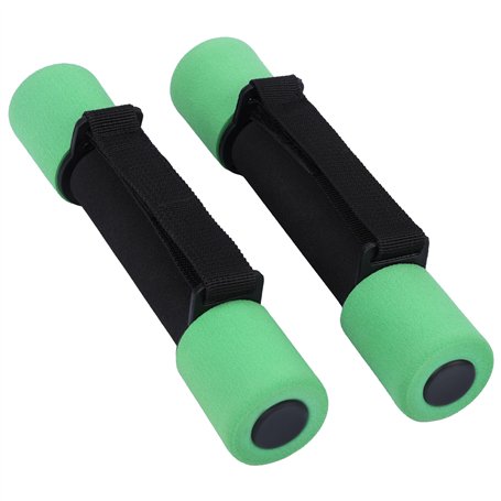 BELLE VOUS Lot de 2 Haltères avec Poignée en Mousse - Halteres avec Sangles pour Musculation à la Maison - Poids Haltère 0