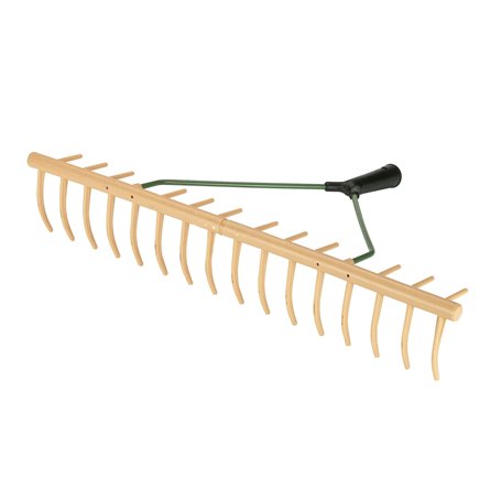 Kerbl Râteau à chaume 16 Dents en polypropylène avec poignée de Support Ø 27 mm Multicolore