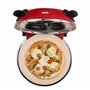 DOMO DO9284PZ Four à pizza « My Express Pizza » rouge - pierre en céramique - 1200 W