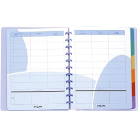 Agenda Enseignant avec Intercalaires et Pochettes