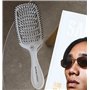 Olivia Garden - Essential Care Flex Bristles Cheveux fins Ice White. Brosse à cheveux secs et humides démêlante pour cheveux fin
