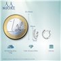 MIORE Boucles d’Oreilles pour Femme| Créoles en Argent Sterling 925 |Boucles d’Oreilles avec Pierres de Zircones 0.60 Ct | Créol