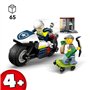 LEGO City 60455 La Course-Poursuite en Moto de Police - Jeu de construction des 4 ans