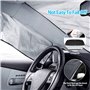 LEWONPO Couverture Pare-Brise Voiture, Bâche Pare Brise Protection Magnétique Couverture Repliable, Universelle Films de Protect
