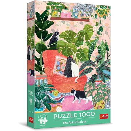Trefl Premium Plus Quality - Puzzle The Art of Colour : on est Mieux à la Maison - 1000 pièces
