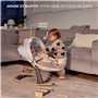 Kinderkraft ELSU Transat Bébé 2en1 evolutif, 0-9kg, Balancelle dès la naissance, Moustiquaire, Avec 2 jouets, Légère et pliable,