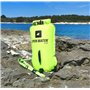 OPENWATER Bouée de natation gonflable XL - grande bouée de sécurité avec une poche pour les choses 28L vert fluo