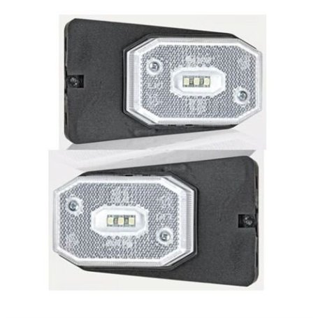 Éclairage de contour avec support LED Blanc 1 lot = 2 pièces Pour remorque/camion/véhicule utilitaire/caravane/trailer