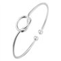 Bracelet jonc Nœud d’amour en argent sterling 925 - accessoire pour femmes et jeunes filles