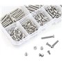 AMZSUPER ERA 340Pcs inox M3 hexagonale boulons vis écrou Assortiment Kit 5mm 6mm 8mm 10mm 12mm 14mm 16mm 18mm 20mm,Avec boîte de